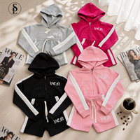 Ensemble de survêtement Y2K personnalisé pour femme : sweat à capuche zippé en molleton bouclette et short de jogging, style streetwear de luxe