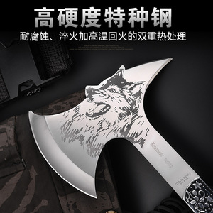 Wolf Head Axe Outdoor Axe Woodworking Axe Multi-functional Axe Firefighting Axe <b>Logging</b> Bone Chopping Wolf Axe Tree <b>Cutting</b> and - Product Image 3