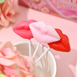 Cadeau romantique pour la Saint-Valentin, sucette dure en forme de lèvres de 12 g dans une boîte PDQ pour les cadeaux de mariage et les événements festifs - Product Image 2