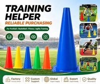 LXY-049 Seau de marquage pour entraînement de football 48 cm, cônes d'agilité pour le football