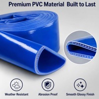 Tuyau plat en PVC flexible anti-UV, tuyau de refoulement d'eau haute résistance, 3-5 bars, 1 2 3 4 6 8 10 12 pouces