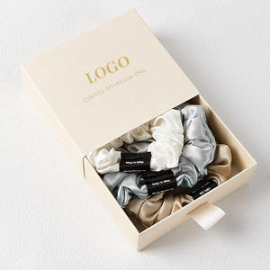 Venta al por mayor 1-5cm 100% Mulberry Silk Hair <span class=keywords><strong>Scrunchies</strong></span> Hair Ties <span class=keywords><strong>Set</strong></span> Diseño <span class=keywords><strong>de</strong></span> alta calidad You Brand and Labels Packaging - Product Image 1