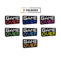 Game Over Light 8 Bit Pixel Veilleuse pour lampe de jeu pour PS5/ps4 LED Icon Light
