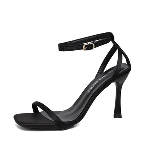 Nouvelles sandales européennes à talons hauts et bout carré ouvert pour femmes - Product Image 6
