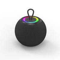 Nouvelle Enceinte Portable RGB de Bureau et d'Extérieur, Design Rond en Tissu, avec Lumières et Basses Puissantes, Idéale comme Cadeau Original