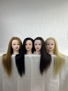 <span class=keywords><strong>Tête</strong></span> de Mannequin Femme pour Formation en Cosmétologie, Cheveux Synthétiques Non-Remy 24-26'' Style Lisse, Réaliste pour Tressage, Teinture <span class=keywords><strong>et</strong></span> Permanente - Product Image 2