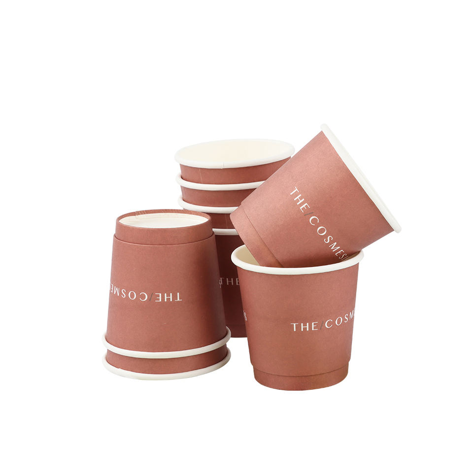 Disposable wholesale custom printed logo hot drink kraft paper coffee paper cup with lids