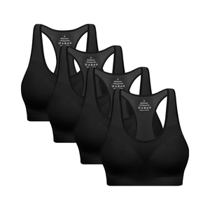 女性用通気性レーサーバックスポーツブラパッド付きハイサポート100% ナイロンアスレチックタンクトップヨガとワークアウト - Product Image 1