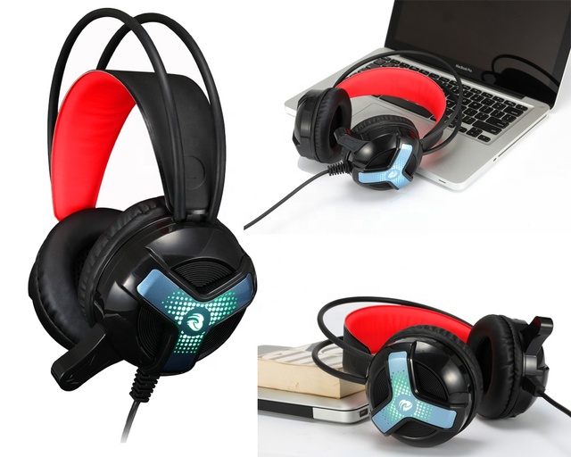 Gaming Headset Gamer 7.1 Surround Sound USB 3.5mm Wired RGB Light Game Headphones with Microphone for Tablet PC Xbox