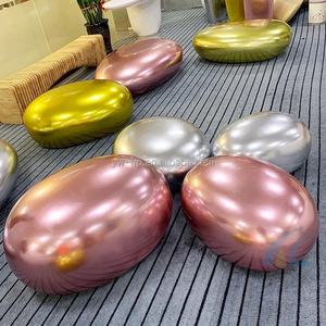 เบาะนั่งหุ้มไฟเบอร์กลาสเคลือบเงินเก้าอี้สำหรับนั่งพักผ่อนบนถนนในเมืองสำหรับสวนสาธารณะ - Product Image 3