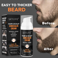 30ml Crème colorante capillaire blanche imperméable, effet henné, pour cheveux et barbe, application facile, coloration instantanée noire pour zones clairsemées hommes