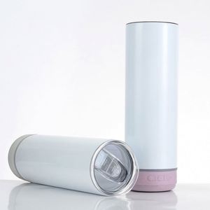 Gobelet Bluetooth 20 oz avec haut-parleur - Bouteille d'eau isotherme en acier inoxydable écologique vierge pour sublimation personnalisée avec couvercle, idéale pour les fêtes - Product Image 4