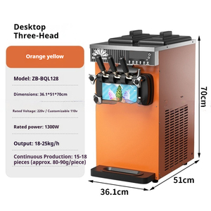 工場直販 CE認証 商用小型縦型ステンレス製卓上ソフトクリームマシン 家庭用 - Product Image 4