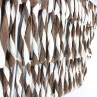 Panier de rangement rectangulaire de haute qualité, cordon de papier blanc marron, panier de rangement tissé mixte