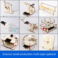 Juego de Juguetes Educativos de Ciencia y Tecnología para Niños, Inventos Pequeños de Madera, Experimentos Científicos STEAM, Rompecabezas DIY, Robot Hecho a Mano, Animales