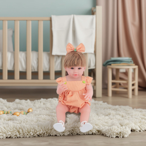 Nueva muñeca de silicona de cuerpo completo de 22 pulgadas y 55cm parece una muñeca Reborn DE LA VIDA Real con pantalones respaldados muñeca con microexpresión rubia - Product Image 6