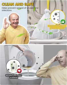 Kantong Sampah Sekali Pakai untuk Toilet Portabel, Cocok untuk Semua Jenis Kursi Toilet, Ember, dan <span class=keywords><strong>Bedpan</strong></span> Standar - Product Image 5