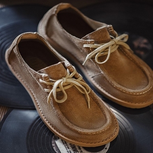 Mocasines de cuero genuino versátiles de suela blanda informales Retro nuevos de otoño 2025 para hombre - Product Image 4