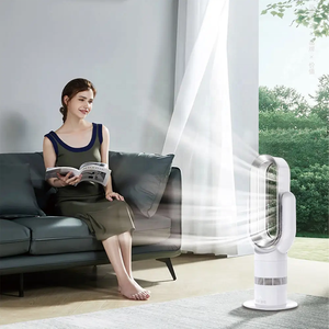 2025 l'alta qualità portatile 2 in 1 intelligente elettrica ad alta velocità torre piedistallo aria di raffreddamento e riscaldatore senza pale ventola di riscaldamento - Product Image 2