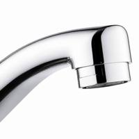 Robinet de cuisine à basse hauteur, monocommande, bec fixe, corps en laiton, montage sur comptoir, finition chromée, pour usage résidentiel et commercial