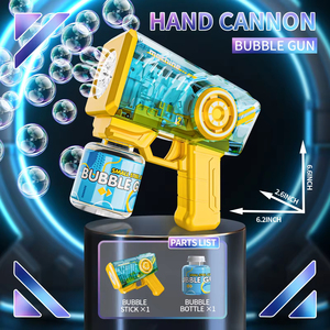 ปืนยิงฟองสบู่แบบพกพา คลาสสิก กันน้ำ ขายดี พร้อมไฟ LED เครื่องทำฟองสบู่แบบมือถือ ของเล่นสำหรับเด็ก เล่นกลางแจ้ง - Product Image 6