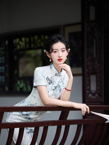 Qipao de Verano, Elegante Vestido Tradicional Chino, Estilo Juvenil para Estudiantes, <span class=keywords><strong>Cheongsam</strong></span> Largo Liso para Mujer, Precio de Fábrica - Product Image 5