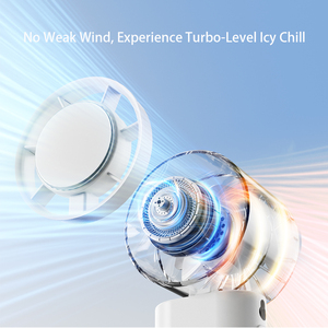 Wholesale Digital Display Handheld Fan 3600mAh Rechargeable Wearable Mini Cooling Fan with Lanyard for Outdoor Travel - Product Image 3