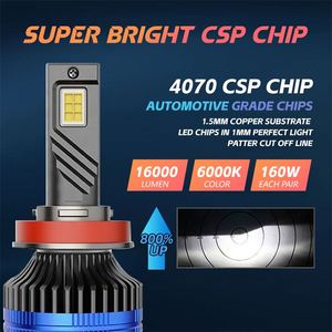 2024 nouveau L10 300W 40000lm h3 h1 h7 h11 h13 9005 9006 3000K 4500K ampoule de phare LED h4 LED - Product Image 2