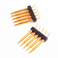 Conector Pogo Pin con Resorte, Hembra, Latón C3600, Diseño Circular Magnético, Chapado en Oro, 1-3A, 10000 Ciclos, SMD PCB JIATEL