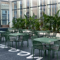 Chaises et tables de style industriel pour espaces de loisirs extérieurs, aménagement créatif pour salons de thé, cafés, cours et balcons en fer forgé