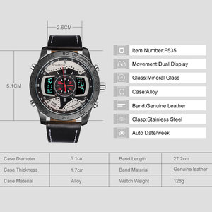 Relojes de Pulsera de Cuarzo Luminosos Analógicos y Digitales Deportivos para Hombre de la Marca <span class=keywords><strong>BOAMIGO</strong></span> - Product Image 5