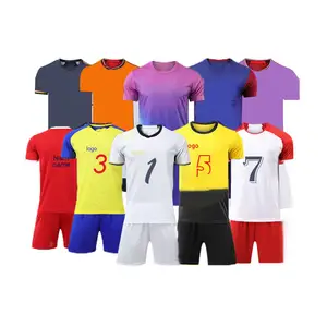 सबसे सस्ती सॉकर जर्सी हल्का नीला पीला राष्ट्रीय टीम वयस्क + बच्चों के लिए पॉलिएस्टर टी शर्ट सॉकर जर्सी पुरुषों के लिए फुटबॉल परिधान