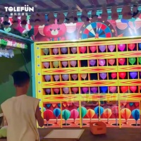 Tolefun Intérieur En Plastique et En Bois Pop Ballon Jeu De Fléchettes Remorques Clignotant Lumières Colorées Parc À Thème Carnaval Prix Jeux