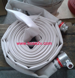 Tuyau d'incendie TOWAY 1,5''x30 mètres de couleur blanche avec raccord Storz en aluminium BS6391 pour vanne d'hydrant et lance d'incendie - Product Image 4