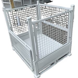 공간 효율적인 접이식 디자인 아연 도금 코팅 대형 금속 보관 케이지 - Product Image 2