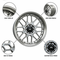 Nouvelles jantes forgées en deux parties de 18 à 26 pouces, 20 mm, argent poli, multi-rayons, concaves profondes, 5x114.3/112 pour voiture de performance JDM
