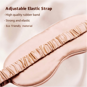 Luxury Custom Logo 100% Mulberry Silk Sleep Mask Blackout Elastic Strap Travel Size OEM/ODM Migraine Relief - Product Image 3