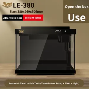 Filtro per Acquario Intelligente <span class=keywords><strong>Sen</strong></span> <span class=keywords><strong>Sen</strong></span>, Vetro Ultra Bianco, Piccolo Acquario Domestico Integrato da Scrivania, Multicolore Variabile, Senza Riscaldamento - Product Image 6