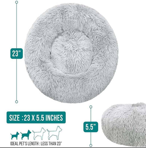 Оптовая продажа, моющийся круглый диван, нескользящий нижний ортопедический коврик для домашних животных, успокаивающий кровать для собак и кошек - Product Image 5