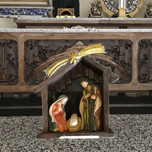 Resina sacra famiglia presepi collezione religiosa Saint Mary gioseph Baby Jesus figurine per regali aziendali tema di natale - Product Image 5