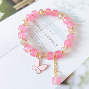 Brazalete con Colgante de Mariposa de Esmalte Colorido y Cristal Transparente para Dama, Joyería de Moda Popular para Regalo de <span class=keywords><strong>Amistad</strong></span> - Product Image 2