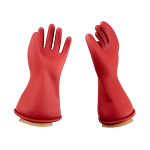 สีแดง ASTM D120 Class 00 แรงดันไฟฟ้า 500V ถุงมือยางถุงมือนิรภัยไฟฟ้า - Product Image 1
