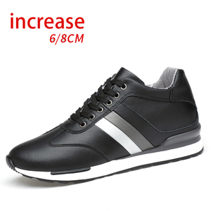 รองเท้าผ้าใบผู้ชายรุ่นใหม่สำหรับฤดูร้อน เพิ่มความสูงแบบซ่อน 8 ซม. รองเท้าลำลองเดินสบาย ระบายอากาศได้ดี ดีไซน์ทันสมัยสำหรับวัยรุ่น - Product Image 1