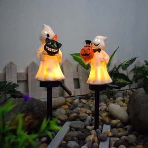 Vente chaude Nouveau Solaire En Plein Air Halloween <span class=keywords><strong>Citrouille</strong></span> Lanterne Résine Artisanat pour Jardin Fantôme Festival Atmosphère Atmosphère - Product Image 1
