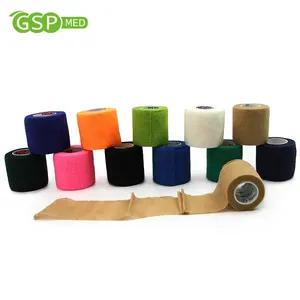 GSPMED Hospital supply 4.5m bendaggio elastico medico autoadesivo Non tessuto colorato con adesivo elastico e forte