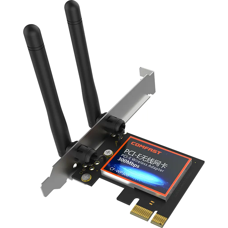 Comfast 300Mbps Interne PCIe Adaptateur WiFi Carte PCI Express Carte Réseau Sans Fil 2.4 GHz Pour PC