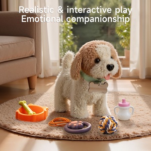 Tumama Kids Interactive Realistic Stuffed Pet Electric Barking Musical <strong>Walking</strong> Plush Dog <strong>Toy</strong> with Touch and Voice Control - Product Image 2