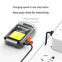 Mini projecteur extérieur en ABS, capacité 150, COB, grande puissance, fonction allume-cigare, lampe de travail portable, utilisation en camping et en cas d'urgence