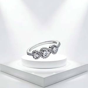 Nuevo <span class=keywords><strong>Anillo</strong></span> de Plata 925 con Diseño de Lazo Azul, Corazón, Flor Morada, Abeja, Espécimen ME, Corona, Rosa y Concha, Joyería Exquisita DIY, Regalo 2026 - Product Image 4