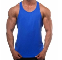 Débardeur Racerback à épaules larges pour homme OEM |   Débardeur de compression ajusté sans manches pour homme, idéal pour l'entraînement, avec logo personnalisé